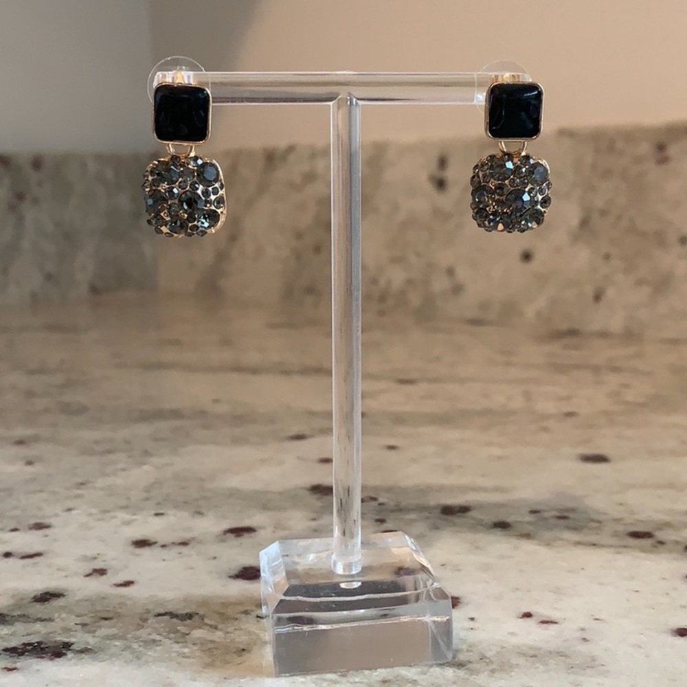 J.Crew Square Slate Gem Drop Earrings